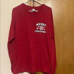 Red Merry Christmas Long Sleeve Shirt